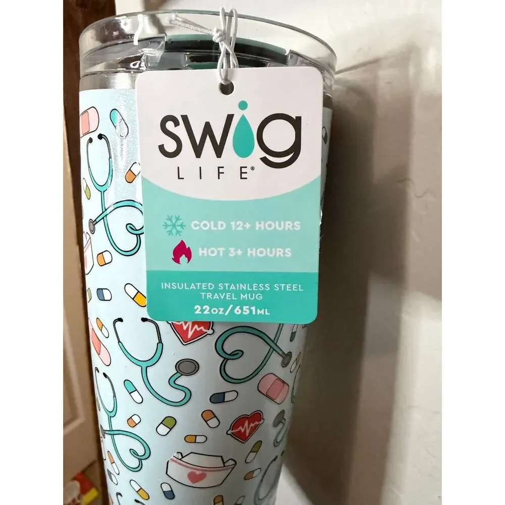 Swig-Scrub Life -Nurse Travel Mug 22oz-NWT - Picture 3 of 7